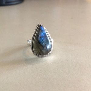 Laborite sterling silver ring